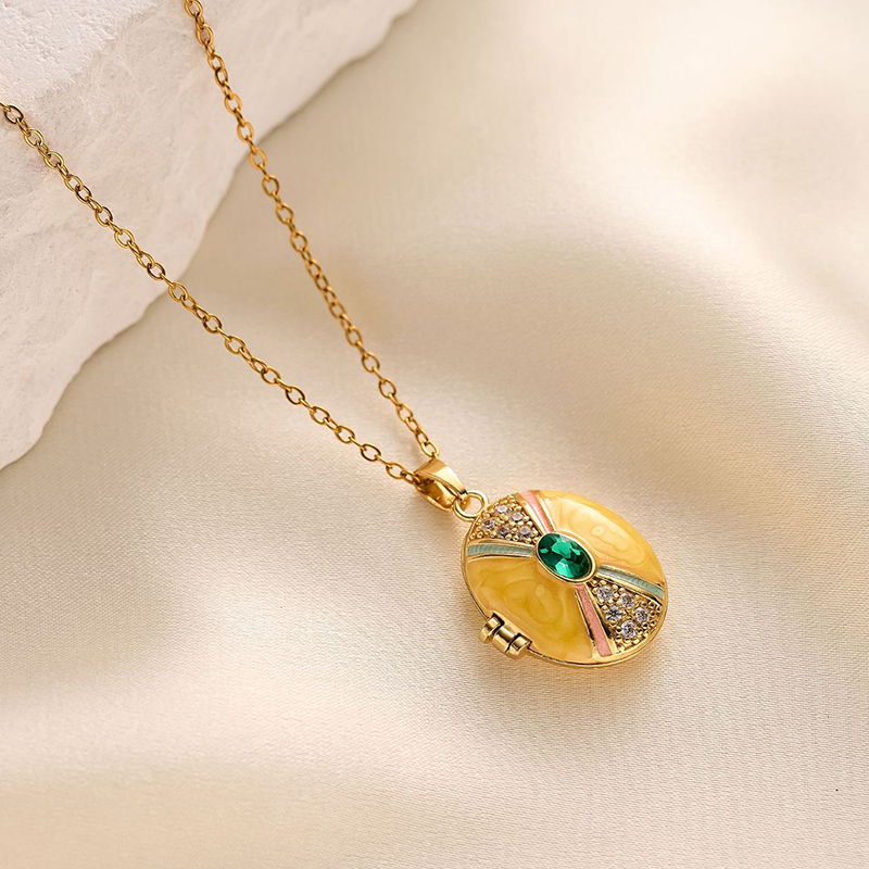 ANENJERY 316L Stainless Steel  - Heart Locket Necklace Photo review and price