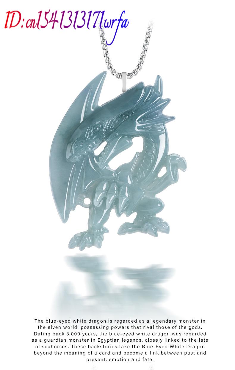 Blue Myanmar Jadeite Dragon Pe - Necklaces review and price