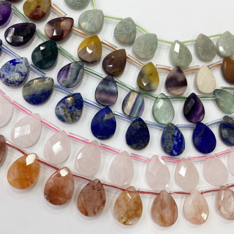 13x18mm Faceted Teardrop Natur - Crystal Pendant Necklace Natural Stone review and price