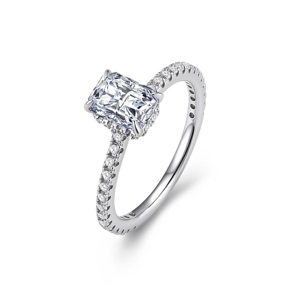 S925 Sterling Silver Simple Fo - Moissanite Engagement Ring 1 Carat review and price