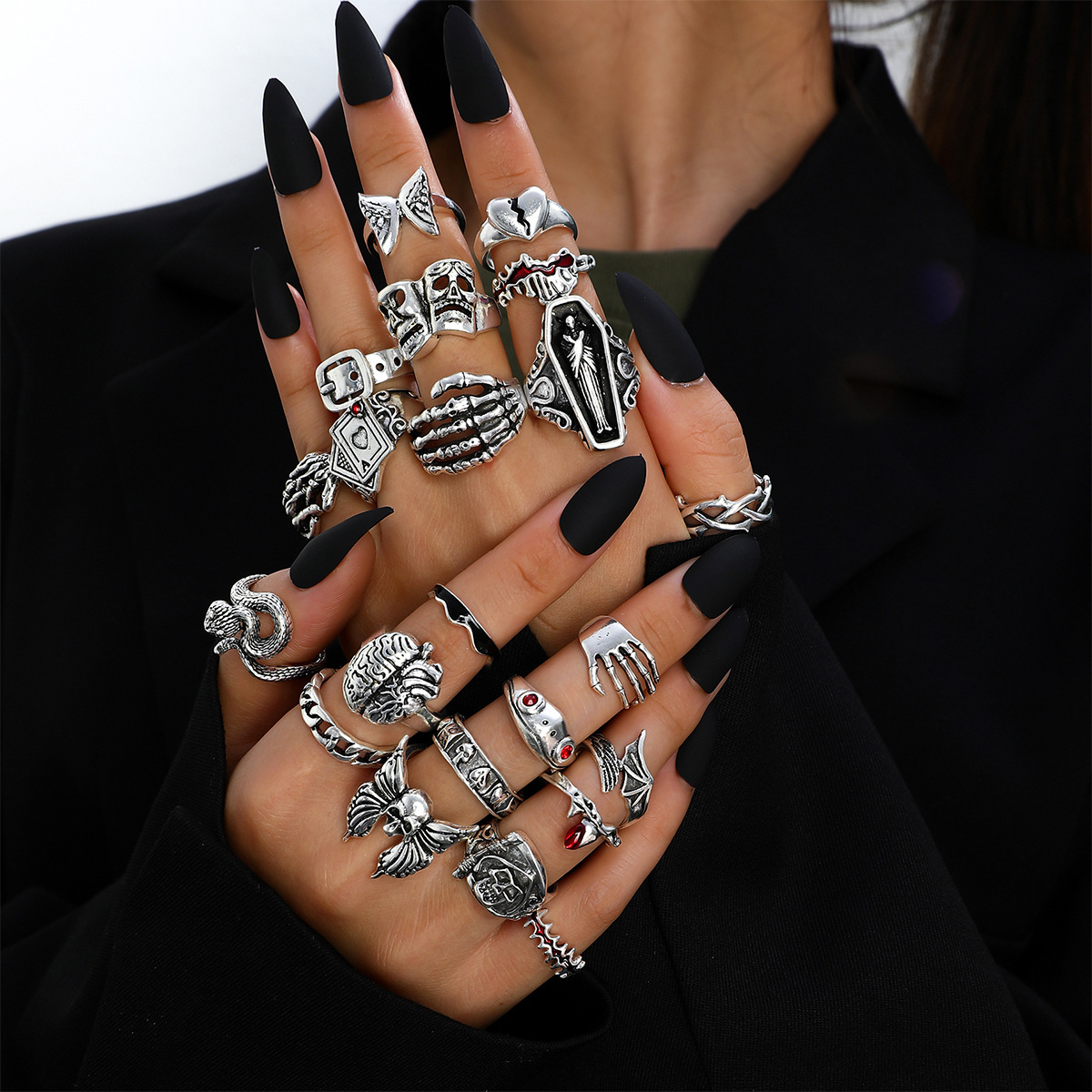 23Pcs Punk Geometric Knuckle F - Vintage Punk Knuckle Rings Set review and price