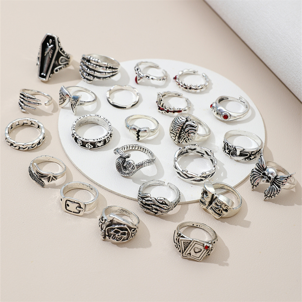 23Pcs Punk Geometric Knuckle F - Vintage Punk Knuckle Rings Set review and price