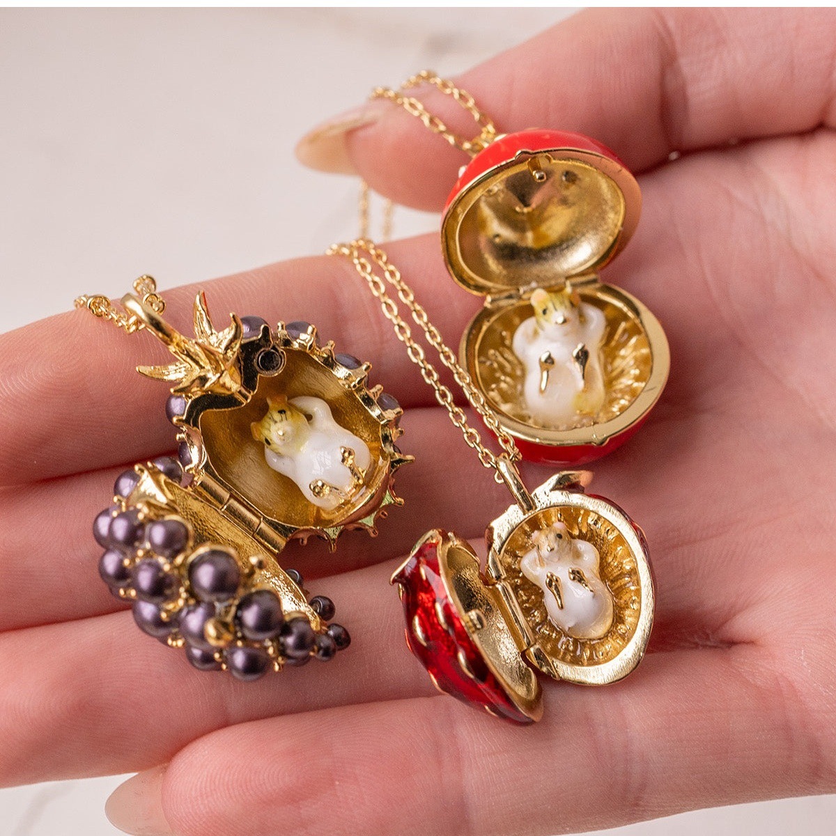 New Fruit Easter Egg Necklace  - Heart Locket Necklace Photo review and price