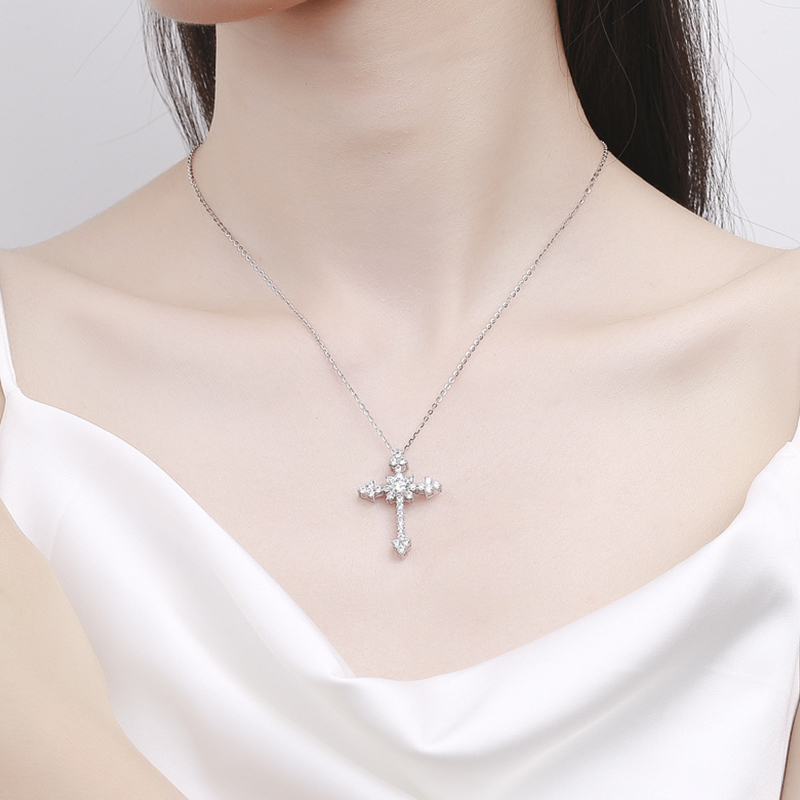 IOGOU 0.5/1CT D VVS1 Moissanit - 925 Sterling Silver Chain Necklace Men review and price