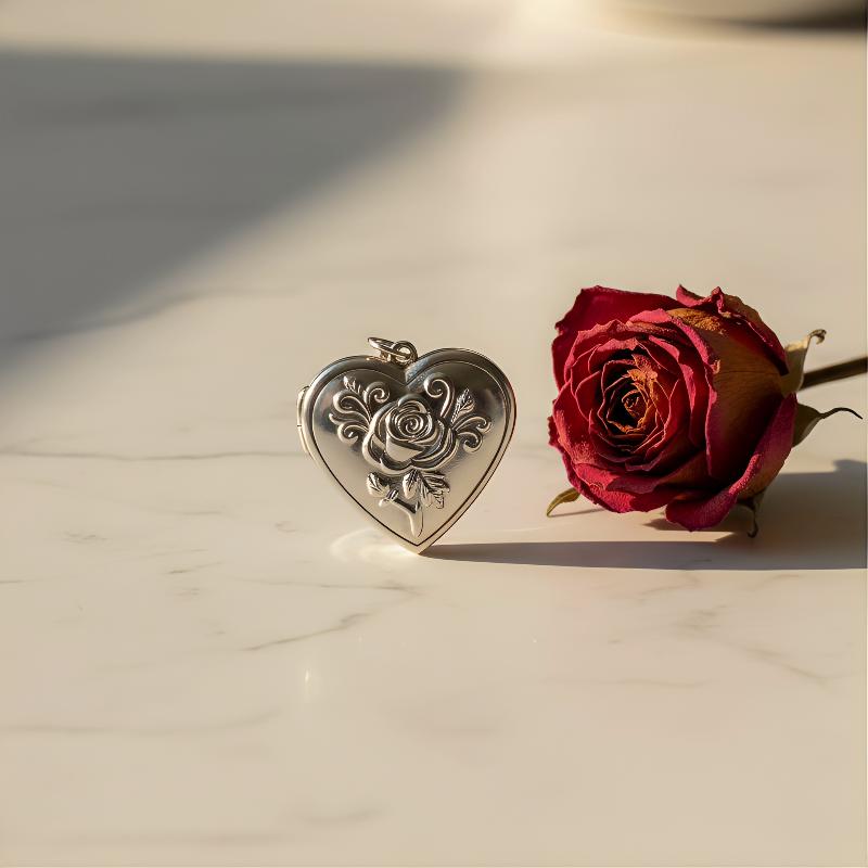 Gothic Vintage Heart Necklace  - Heart Locket Necklace Photo review and price