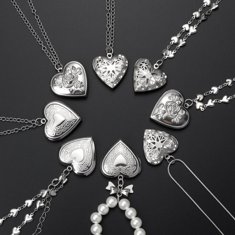 Gothic Vintage Heart Necklace  - Heart Locket Necklace Photo review and price