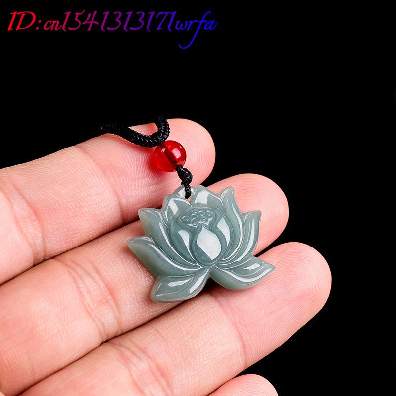 Myanmar Jadeite Lotus Pendant  - Necklaces review and price