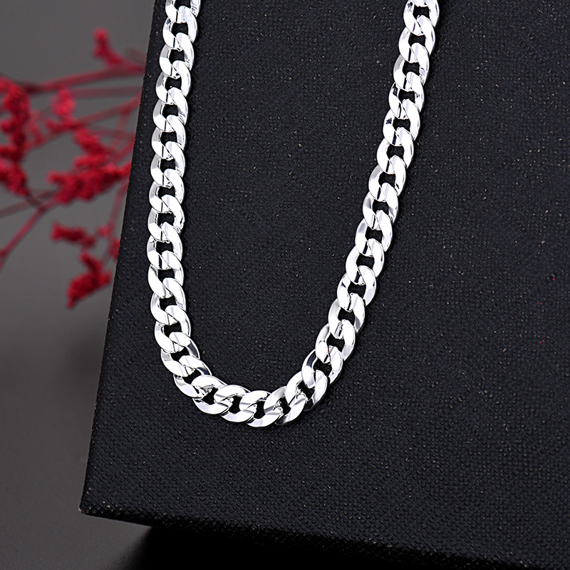 Hot 925 sterling Silver charm  - Cuban Link Chain 12Mm review and price
