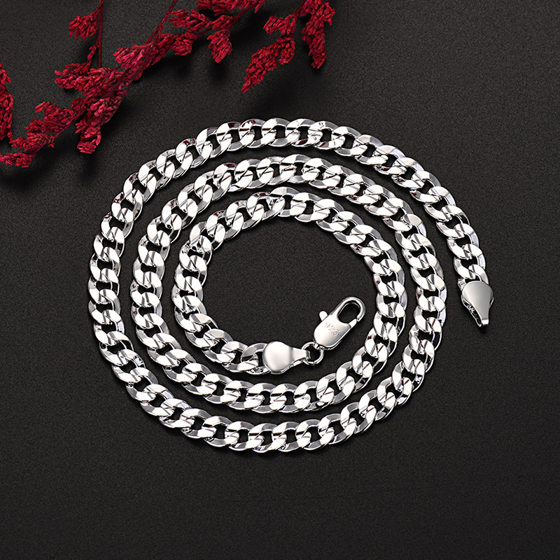 Hot 925 sterling Silver charm  - Cuban Link Chain 12Mm review and price