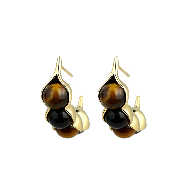 Tiger Eye Pod Earrings Gemston - Earrings review and price
