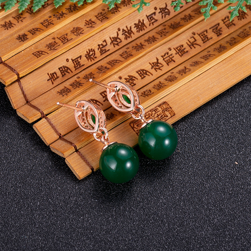 Natural Jade Bead Earrings Fas - Earrings review and price
